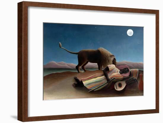 Sleeping Gypsy-Henri Rousseau-Framed Art Print