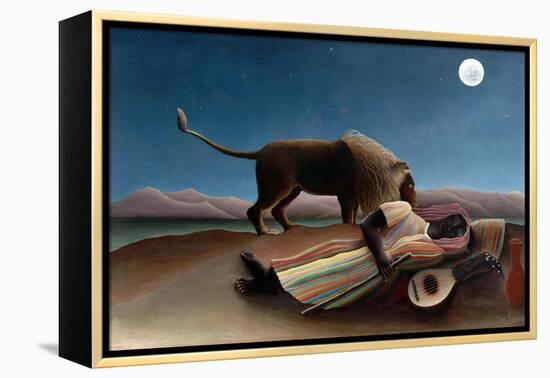 Sleeping Gypsy-Henri Rousseau-Framed Stretched Canvas