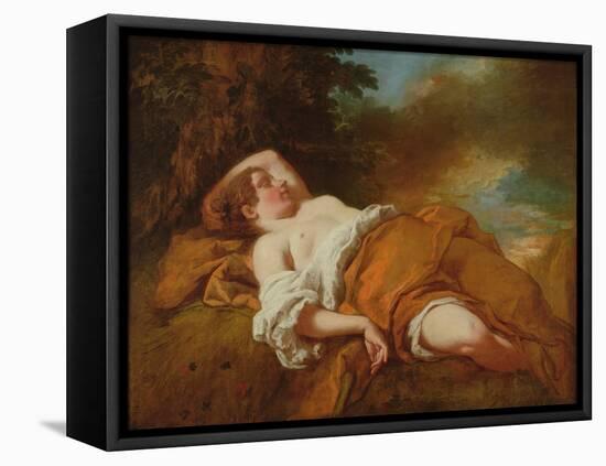 Sleeping Harvester (Oil on Canvas)-Jean Francois de Troy-Framed Premier Image Canvas