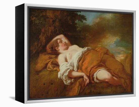 Sleeping Harvester (Oil on Canvas)-Jean Francois de Troy-Framed Premier Image Canvas