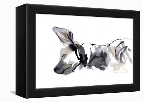 Sleeping Hyaena, 2010-Mark Adlington-Framed Premier Image Canvas