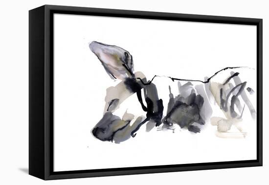 Sleeping Hyaena, 2010-Mark Adlington-Framed Premier Image Canvas