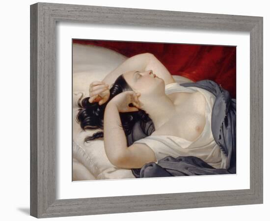 Sleeping Italian Woman, 1840S-Eugéne Pluchart-Framed Giclee Print