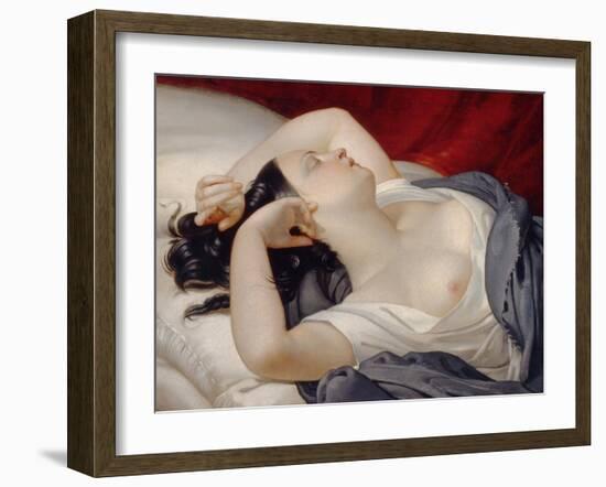 Sleeping Italian Woman, 1840S-Eugéne Pluchart-Framed Giclee Print