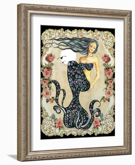 Sleeping Mermaid-sylvia pimental-Framed Art Print