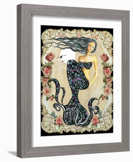 Sleeping Mermaid-sylvia pimental-Framed Art Print