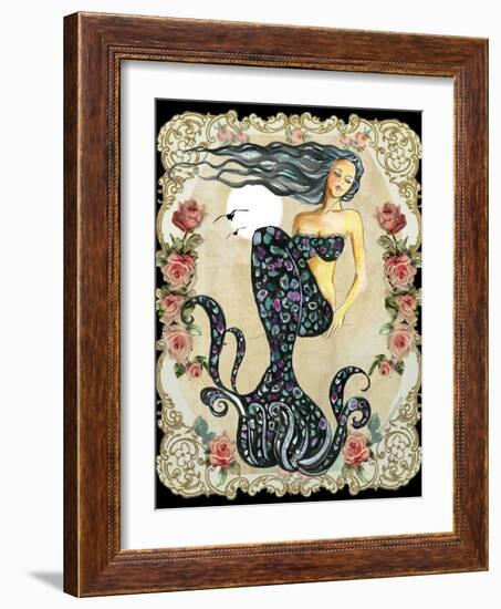 Sleeping Mermaid-sylvia pimental-Framed Art Print