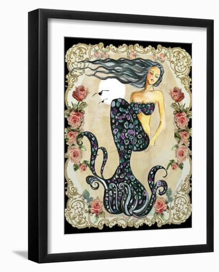 Sleeping Mermaid-sylvia pimental-Framed Art Print