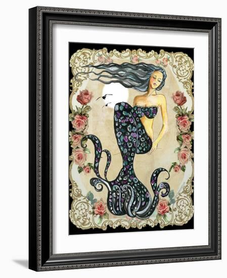 Sleeping Mermaid-sylvia pimental-Framed Art Print