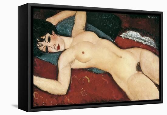 Sleeping Nude with Arms Open (Red Nude)-Amedeo Modigliani-Framed Stretched Canvas