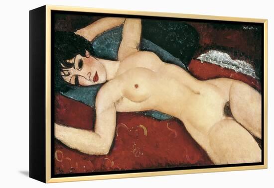 Sleeping Nude with Arms Open (Red Nude)-Amedeo Modigliani-Framed Stretched Canvas