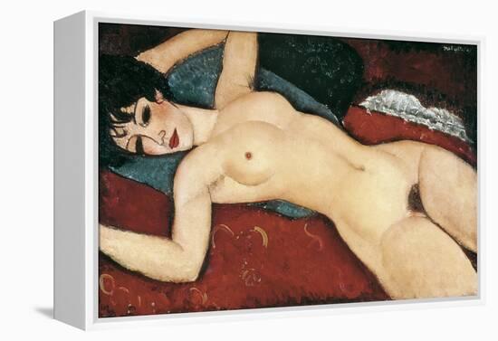 Sleeping Nude with Arms Open (Red Nude)-Amedeo Modigliani-Framed Stretched Canvas