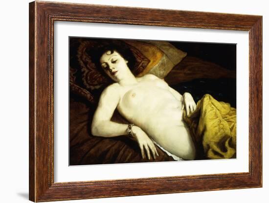 Sleeping Nude with Bracelet; Nu Couche Au Bracelet, 1930-Emile Bernard-Framed Giclee Print