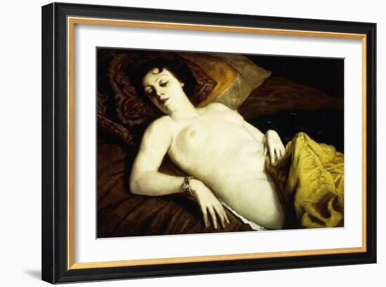 Sleeping Nude with Bracelet; Nu Couche Au Bracelet, 1930-Emile Bernard-Framed Giclee Print