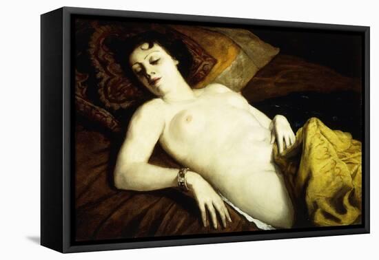 Sleeping Nude with Bracelet; Nu Couche Au Bracelet, 1930-Emile Bernard-Framed Premier Image Canvas