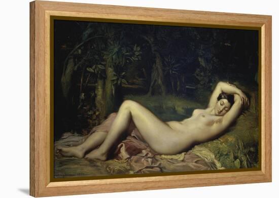 Sleeping Nymph-Theodore Chasseriau-Framed Premier Image Canvas