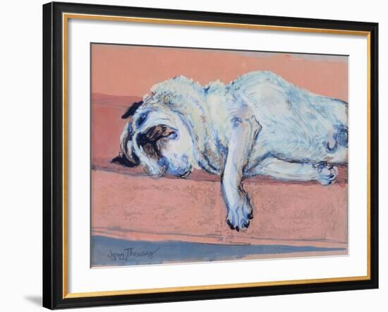 Sleeping Pug Two, 2000-Joan Thewsey-Framed Giclee Print