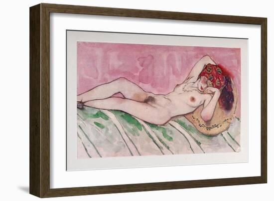 Sleeping Sultan's Wife, 1916-Léon Bakst-Framed Giclee Print