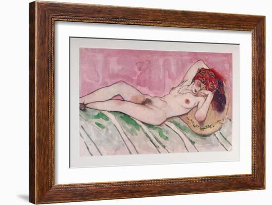 Sleeping Sultan's Wife, 1916-Léon Bakst-Framed Giclee Print