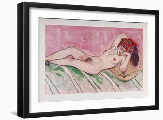 Sleeping Sultan's Wife, 1916-Léon Bakst-Framed Giclee Print