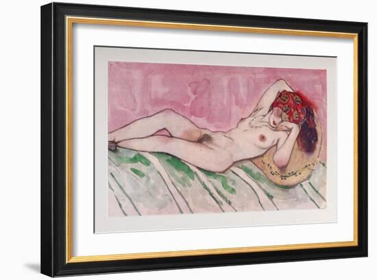 Sleeping Sultan's Wife, 1916-Léon Bakst-Framed Giclee Print