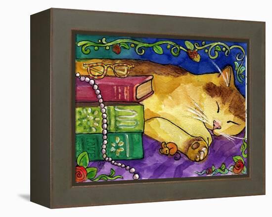 Sleeping Tabby Cat-sylvia pimental-Framed Stretched Canvas