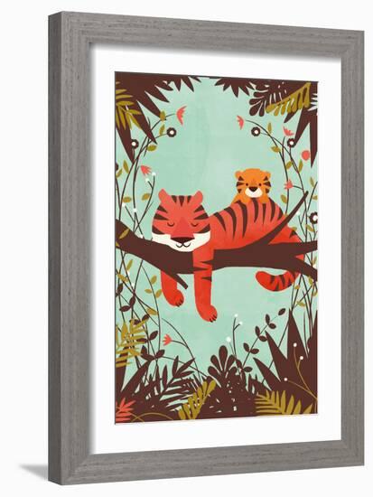 Sleeping Tiger-Jay Fleck-Framed Art Print