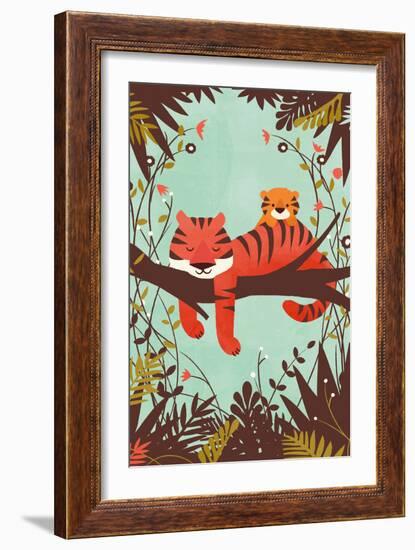 Sleeping Tiger-Jay Fleck-Framed Art Print