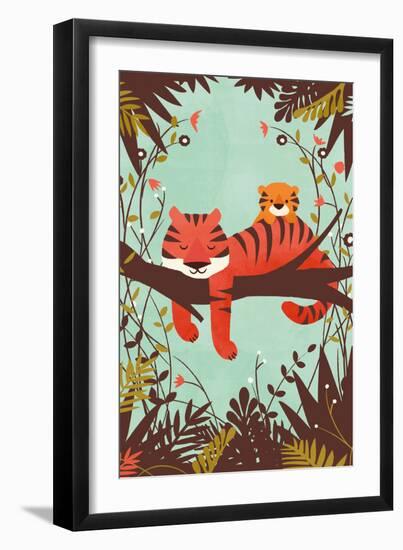 Sleeping Tiger-Jay Fleck-Framed Art Print