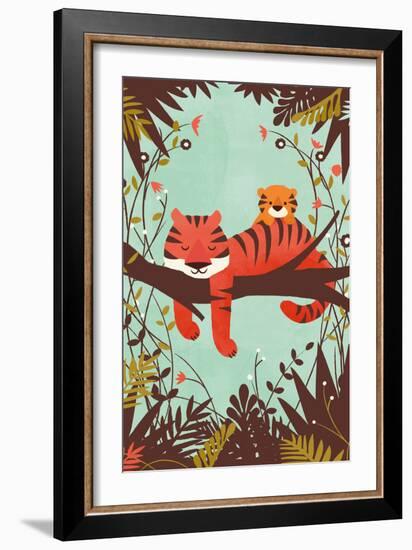 Sleeping Tiger-Jay Fleck-Framed Art Print