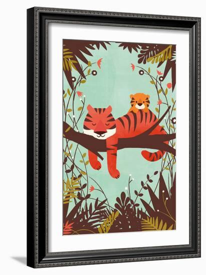 Sleeping Tiger-Jay Fleck-Framed Art Print