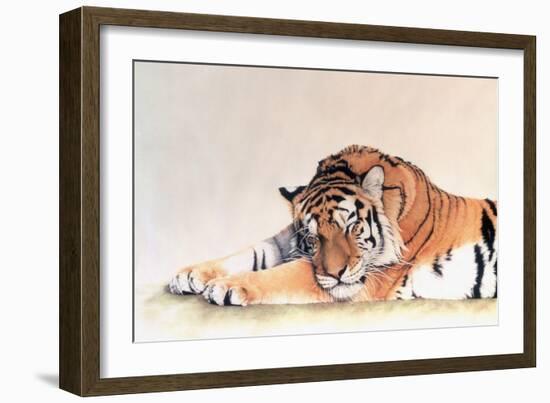 Sleeping Tiger-Jan Henderson-Framed Art Print