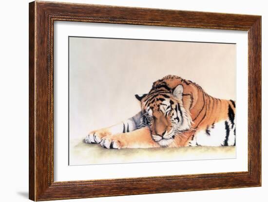 Sleeping Tiger-Jan Henderson-Framed Art Print