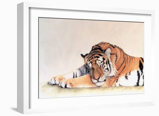 Sleeping Tiger-Jan Henderson-Framed Art Print