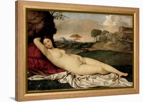 Sleeping Venus, 1508-1510-Giorgione-Framed Premier Image Canvas