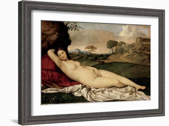 Sleeping Venus, 1508-1510-Giorgione-Framed Giclee Print