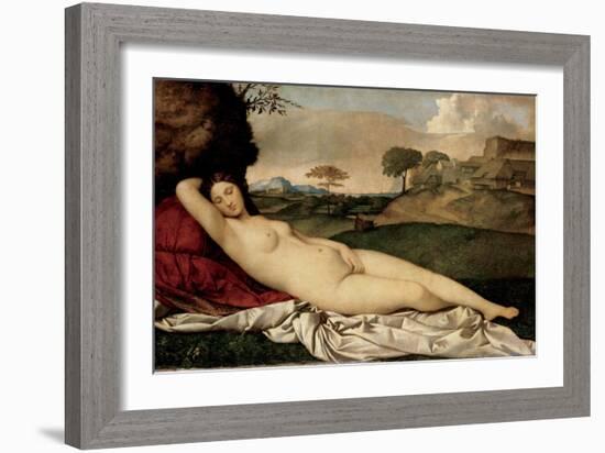 Sleeping Venus, 1508-1510-Giorgione-Framed Giclee Print