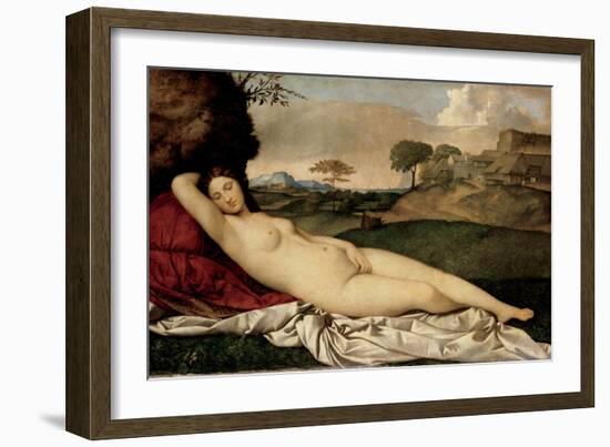 Sleeping Venus, 1508-1510-Giorgione-Framed Giclee Print