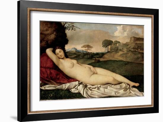 Sleeping Venus, 1508-1510-Giorgione-Framed Giclee Print