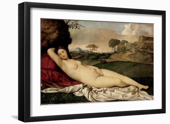 Sleeping Venus, 1508-1510-Giorgione-Framed Giclee Print