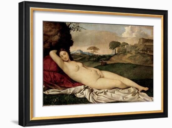 Sleeping Venus, 1508-1510-Giorgione-Framed Giclee Print