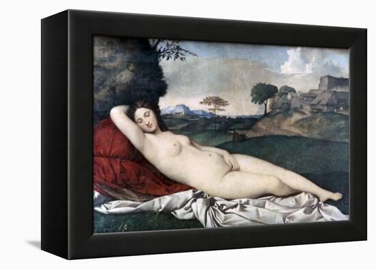 'Sleeping Venus', c1510. Artist: Giorgione-Giorgione-Framed Premier Image Canvas