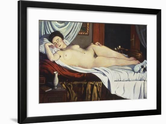 Sleeping Venus, (Naked Woman on a Bed) Woman-Pietro Marussig-Framed Art Print