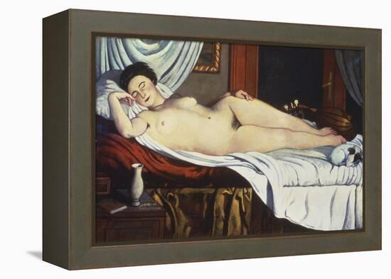 Sleeping Venus, (Naked Woman on a Bed) Woman-Pietro Marussig-Framed Stretched Canvas