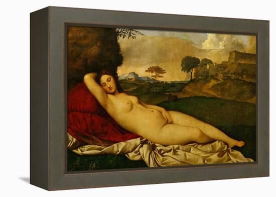 Sleeping Venus-Giorgione-Framed Premier Image Canvas