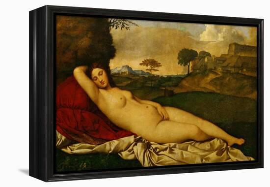 Sleeping Venus-Giorgione-Framed Premier Image Canvas