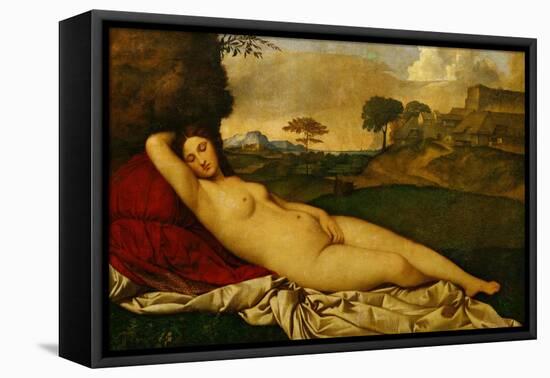 Sleeping Venus-Giorgione-Framed Premier Image Canvas