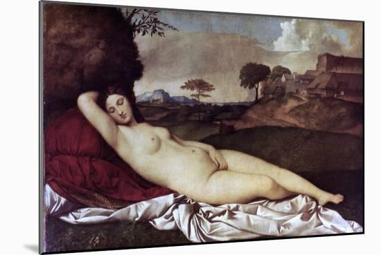 Sleeping Venus-Giorgione-Mounted Giclee Print