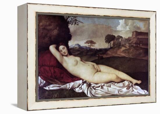 Sleeping Venus-Giorgione-Framed Premier Image Canvas