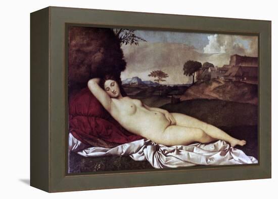 Sleeping Venus-Giorgione-Framed Premier Image Canvas